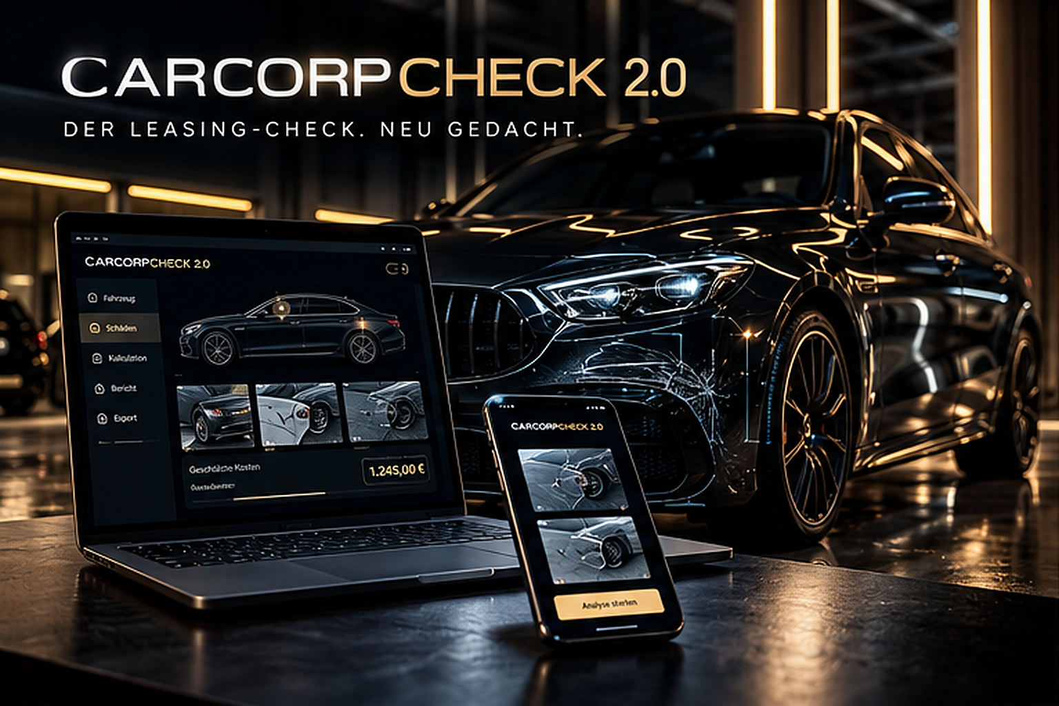 Projektvisual CarCorpCheck 2.0 – digitale Plattform zur Erfassung von Fahrzeugschäden