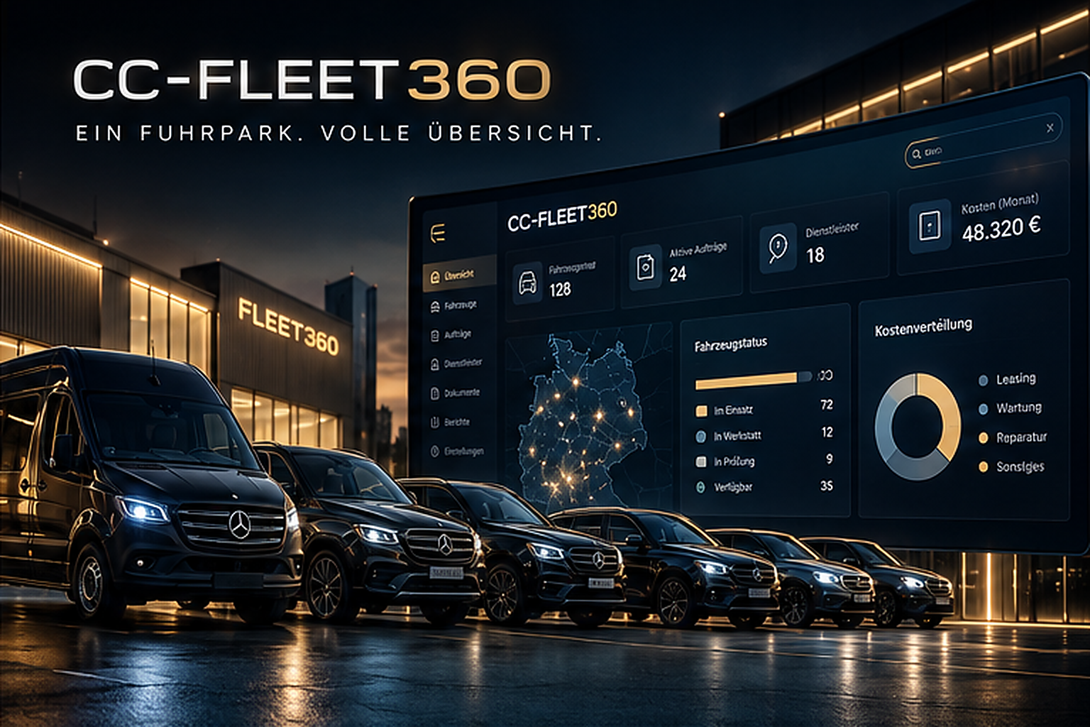 Projektvisual CC-Fleet360 – digitale Lösung für das Flottenmanagement