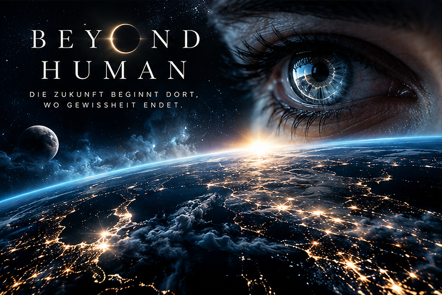 Projektvisual BEYOND HUMAN – cineastisches Dokumentationsprojekt über KI und Menschheit